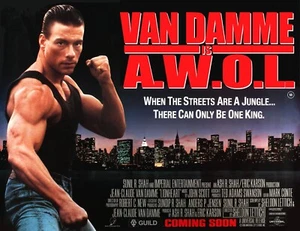 A.W.O.L.  1990 quad poster print 30x40" Jean Claude Van Damme aka Lionheart - Picture 1 of 1