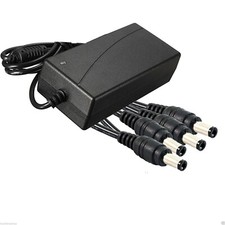 ALIMENTATORE STABILIZZATO TRASFORMATORE 12V 5A 4 USCITE TELECAMERE DVR STRISCE