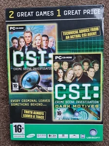 CSI CRIME SCENE INVESTIGATION - 2x PC CD ROM GAME - WIN 98 ME XP 2000 - **VGC** - Afbeelding 1 van 4