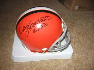 Cleveland Browns Bobby Mitchell signed Mini Helmet  W/COA  - Picture 1 of 1