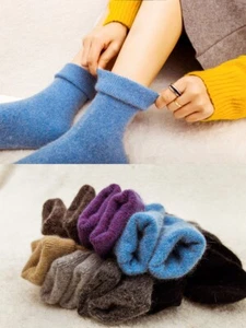 5 pairs Angora Rabbit Wool Womens Girls Socks Luxury Comfort Soft Warm Wool Sock - Picture 1 of 25
