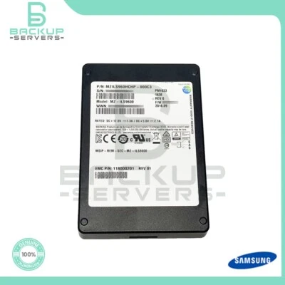 MZ-ILS9600 EMC Samsung PM1633 960GB 12Gbps SAS TLC 2.5" SSD 118000201 - Image 1 of 3