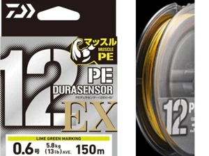 Daiwa Fishing PE Line UVF PE DURA SENSOR×12EX+Si3 150m #3-55 lb 5 Colors 1 - Picture 1 of 3