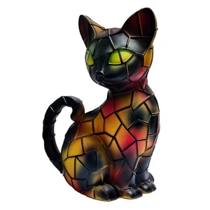 Cat Lamp &#8211; Stained Glass Cat Night Light, Cat Lamp Stained Glass Desk Deco - Picture 1 of 8