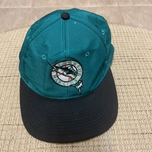 VTG Florida Marlins Hat Snapback MLB Baseball Annco Green Black Cap - 1990's - Picture 1 of 4