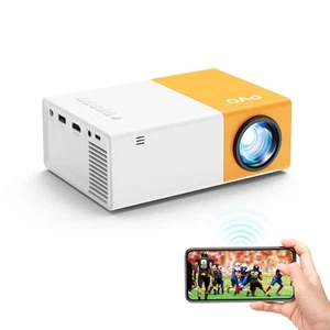 Projector WiFi Portable Movie Projector 1080P, Phone Screen Can Be Mirrored t... - Picture 1 of 9