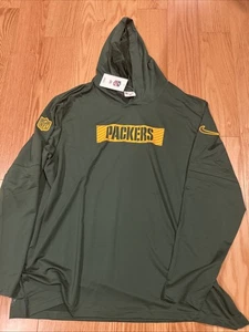 Nike NFL Green Bay Packers Player Issue Hooded Top Training Sz 3XL FQ9314 Men’s - Picture 1 of 9