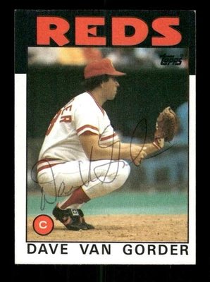 1986 Topps  143 Dave Van Gorder signed auto autograph  dec'd vintage bp ASC BXCP - Image 1 of 2