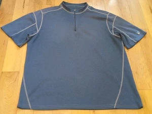Camisa Kuhl Hombre 1/3 Cremallera Azul Manga Corta Talla L - Imagen 1 de 6