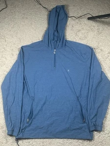 Linksoul blau Kapuze Viertel Reißverschluss Pullover Langarm Golf Herren Medium "  - Bild 1 von 7