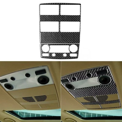 Cubierta de panel de luz de lectura trasera de fibra de carbono real 2 piezas para BMW Serie 5 E60 04-10 Foto 1 de 4