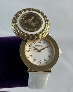 Reloj de caza BELLEZZA para mujer Cordero de Dios esfera cubierta ~ blanco - Imagen 1 de 24
