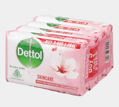 Paquete de 12 jabones antibacterianos Dettol para el cuidado de la piel 75 g limpieza suave proteger la piel Foto 1 de 4