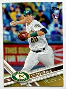 Ryon Healy 2017 Topps Update Gold Parallel #'d/2017 Oakland Athletics RC Rookie - Imagen 1 de 3