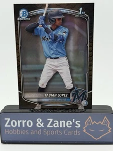 FABIAN LOPEZ 2025 Bowman Chrome Rookie 1st REPTILLIAN REFRACTOR SP #BCP-19 - Picture 1 of 2