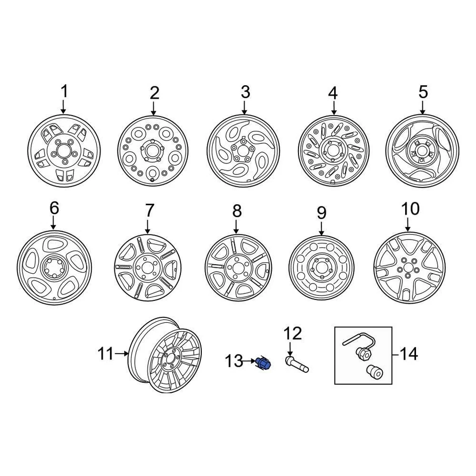 For Ford Police Interceptor Utility 2013-2019 Ford DG1Z1012A Wheel Lug Nut Foto 1 de 4