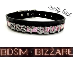 Bondage Collar Restraint Sexy Sissy Boy Slut Fetish Choker Dominatrix Gimp BDSM - Picture 1 of 5