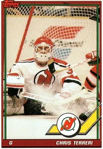 Chris Terreri G Devils Topps Ice Hockey Card No 422 1991 - Picture 1 of 2