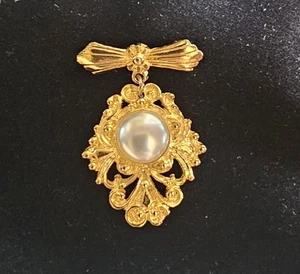 Brosche Vintage Chatelaine Schild Anstecknadel - Bild 1 von 3