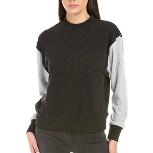 Calme by Johnny Was Mock-Neck Cozy Sweatshirt Womens XL Black Gray Pullover Top - Picture 1 of 7