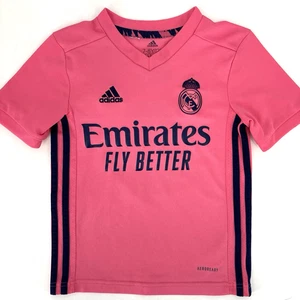 Camiseta Adidas Real Madrid Juvenil Niños 7-8Y Rosa Fútbol Visitante 2020 2021 - Imagen 1 de 9