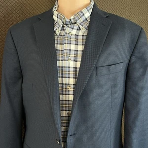 Ralph Lauren Blazer Jacke Herren 44R Blau Hahnentritt Einreiher Klassisch - Bild 1 von 11
