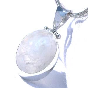 Mondstein OVAL SILBER 925 33mm Anhänger f. Ketten moonstone silver 925 - Bild 1 von 1