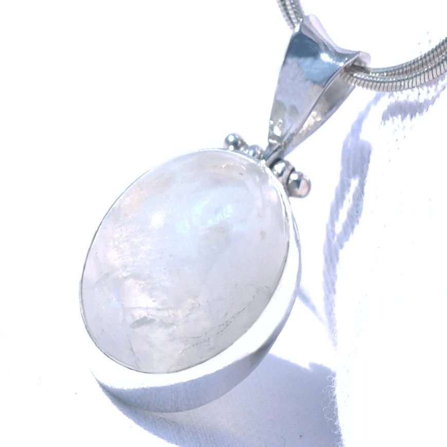 Mondstein OVAL SILBER 925 33mm Anhänger f. Ketten moonstone silver 925 - Bild 1 von 1