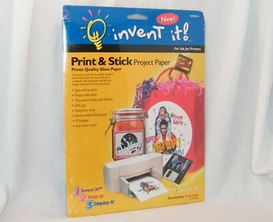 New Invent it! Print & Stick Project Paper Create Signs Posters Jar & Disk Label - Picture 1 of 5