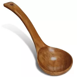 Wooden Ladle Long Handle Ladle Utensils for Soup for Kitchen Cookware Cooking... - Picture 1 of 7