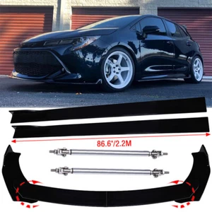 For Toyota Corolla Sport SR5 Front Bumper Lip Splitter /Side Skirts /Strut Rods - Picture 1 of 13