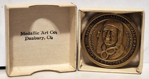 Medallic Art Co Charles Lindbergh volo transatlantico medaglia bronzo moneta quasi nuova scatola - Foto 1 di 6