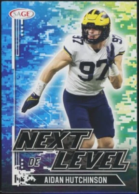 2022 SAGE High Series Aidan Hutchinson Rookie Next Level Detroit Lions RC #90 - Image 1 of 2