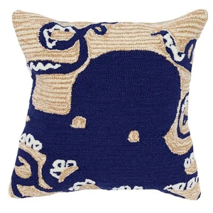 OCEAN DWELLING OCTOPUS TEXTURED THROW PILLOW - NAVY - 18" SQUARE - Picture 1 of 1