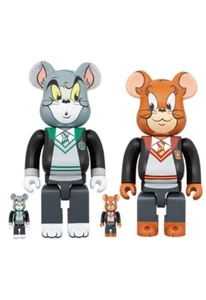 BE@RBRICK 100% & 400% TOM AND JERRY in Hogwarts House Robes MedicomToy Bearbrick - Picture 1 of 7