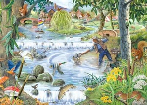 250 BIG Piece Jigsaw, House of Puzzles, Sparkling Waters, The County Collection - Picture 1 of 1