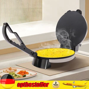 Elektrisch Chapati Pfanne Doppelseitige Tortilla Presse Papad Tacos Maker 1800W - Bild 1 von 16