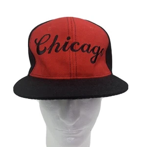 Gorra de béisbol Chicago Carbon Elements Souvenir negra roja bordada con cierre a presión - Imagen 1 de 10