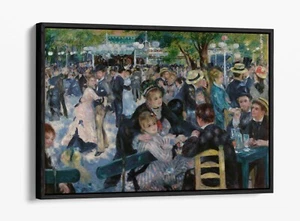 RENOIR, DANCE AT MOULIN DE LA GALETTE -FLOATER EFFECT FRAMED CANVAS ART PRINT - Picture 1 of 12