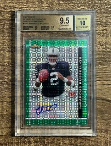 2007 Topps Finest Green X-Fractor Refractor Refractor /25 JaMarcus Russell RC BGS 9,5 - Foto 1 di 2