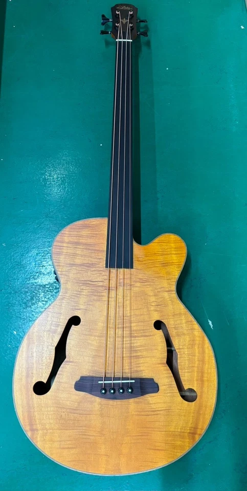 Aria Pro II FEB-F2/FL STBR Acoustic-Electric Bass Guitar Stained Brown - Image 1 of 4