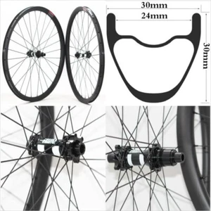 29er Boost 148x12 Carbon Mtb Wheelset Tubeless Wheels 110x15 XC Hookless 30*30mm - Picture 1 of 14