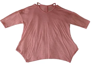 Terra & Sky Women's Plus Fashion Tee Shirt Rose Dust Size 1X 16W-18W GUC - Picture 1 of 11