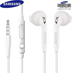 Samsung Galaxy S7 S6 Edge + Note 4 /S5 /S4 Stereo Headphones Earphones Handsfree - Picture 1 of 20
