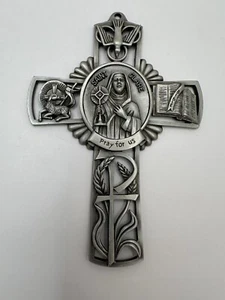 St. Clair Pewter Cross Ornament 2002 - Picture 1 of 5