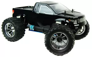 Bug Crusher 1:10th Nitro RC Remote Control Monster Truck Black Pick Up - Picture 1 of 12