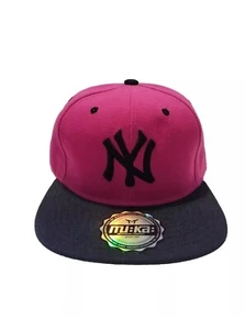 MU:KA Headwear New York Yankees MLB Hat Adjustable Baseball Cap Red/Black - Picture 1 of 10