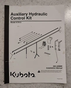 MANUAL DE INSTALACIÓN KUBOTA - KIT DE CONTROL HIDRÁULICO AUXILIAR - MODELO K7813 - Imagen 1 de 4