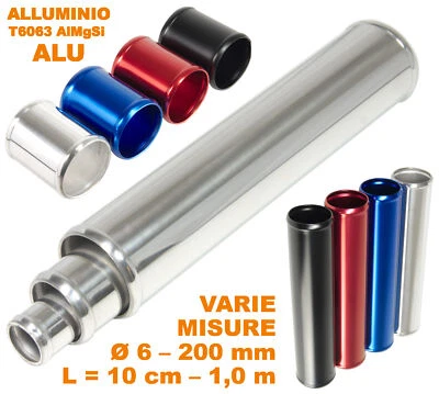 TUBO ALLUMINIO SELEZIONE Lucido Tubazioni Aspirazione Bordato ALU MANICOTTO Tubi - Bild 1 von 4