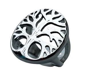 Tree Of Life Mens or Ladies Stainless Steel Ring Size 10 HWD T57 - Picture 1 of 2